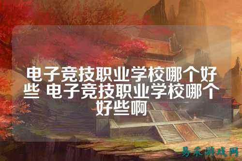 电子竞技职业学校哪个好些 电子竞技职业学校哪个好些啊