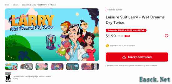 这款原价近300元的NS游戏现仅需15元！M站近80分