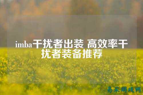 imba干扰者出装 高效率干扰者装备推荐