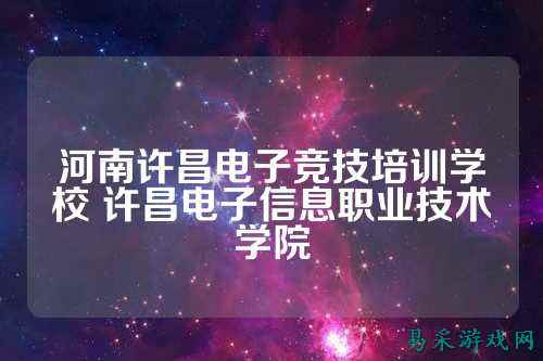 河南许昌电子竞技培训学校 许昌电子信息职业技术学院