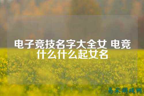 电子竞技名字大全女 电竞什么什么起女名