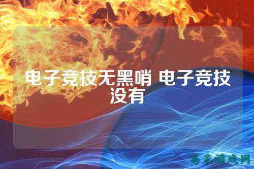 电子竞技无黑哨 电子竞技没有
