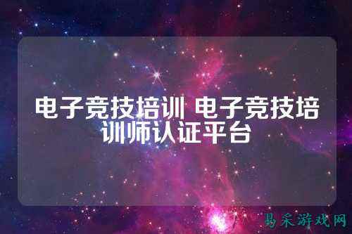 电子竞技培训 电子竞技培训师认证平台