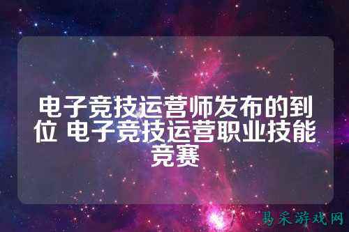 电子竞技运营师发布的到位 电子竞技运营职业技能竞赛