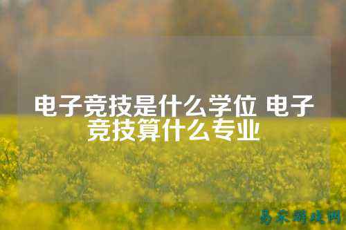 电子竞技是什么学位 电子竞技算什么专业