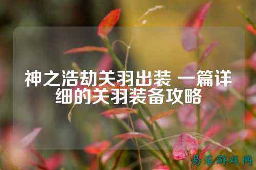 神之浩劫关羽出装 一篇详细的关羽装备攻略