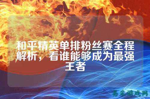 和平精英单排粉丝赛全程解析，看谁能够成为最强王者