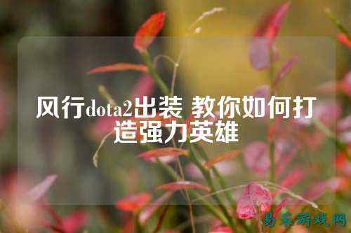 风行dota2出装 教你如何打造强力英雄