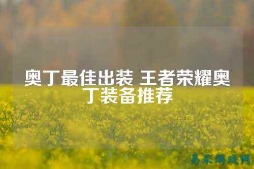 奥丁最佳出装 王者荣耀奥丁装备推荐