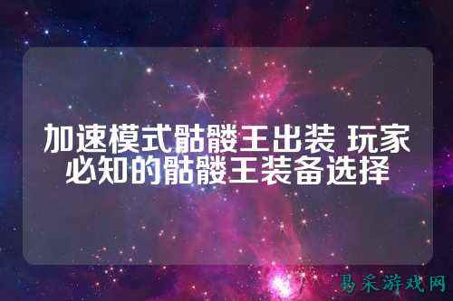 加速模式骷髅王出装 玩家必知的骷髅王装备选择