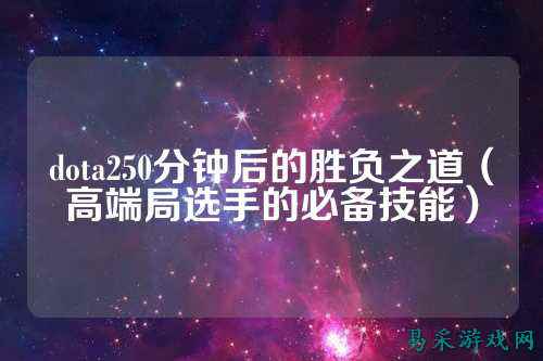 dota250分钟后的胜负之道（高端局选手的必备技能）