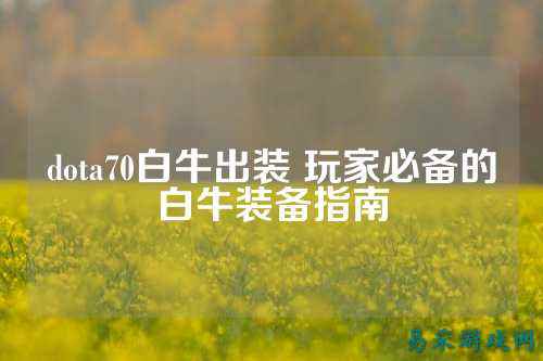 dota70白牛出装 玩家必备的白牛装备指南
