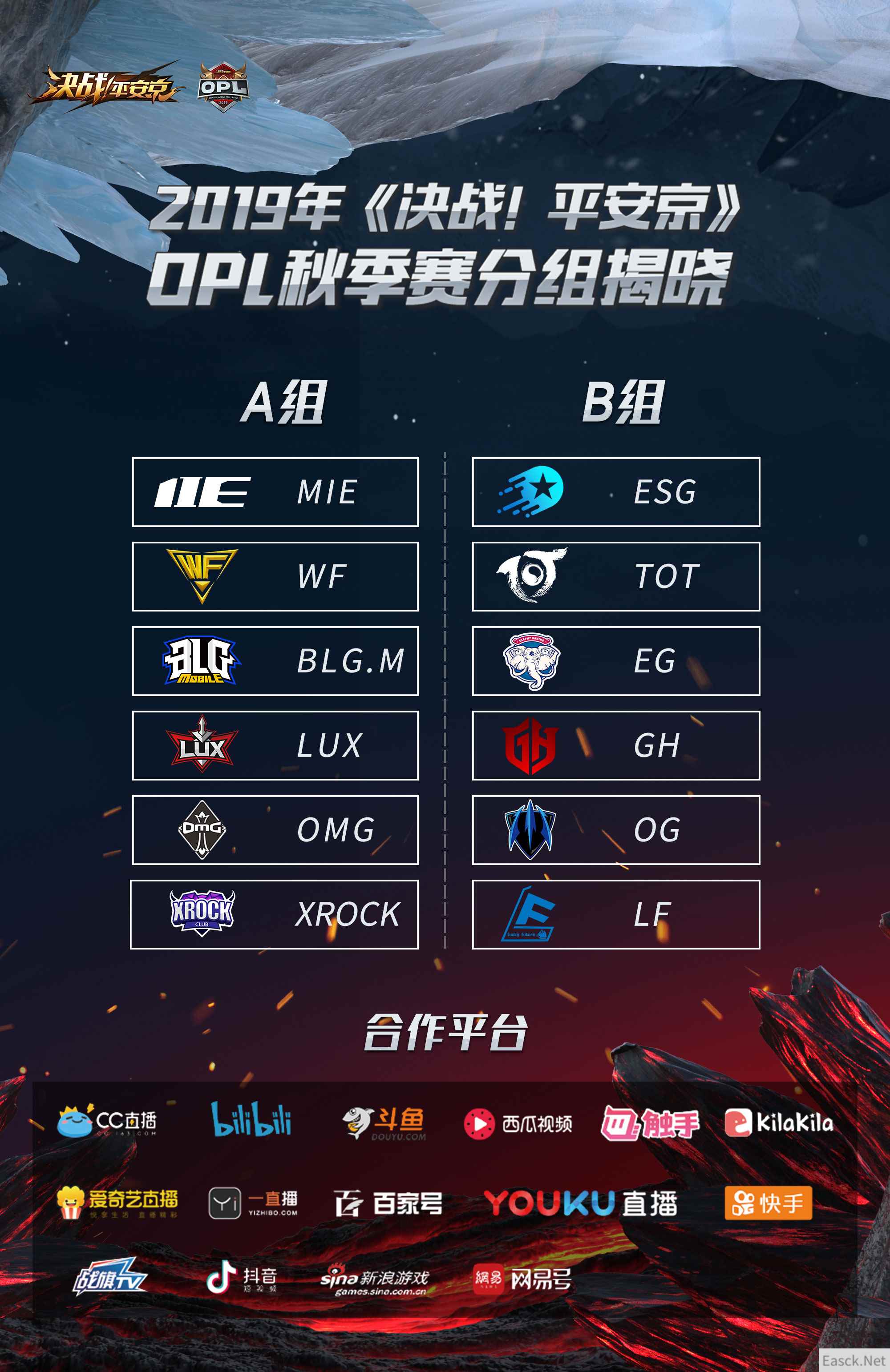 新兵老将再战平安京,OPL秋季赛分组揭晓
