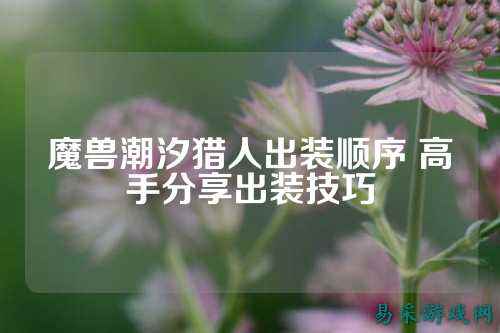 魔兽潮汐猎人出装顺序 高手分享出装技巧