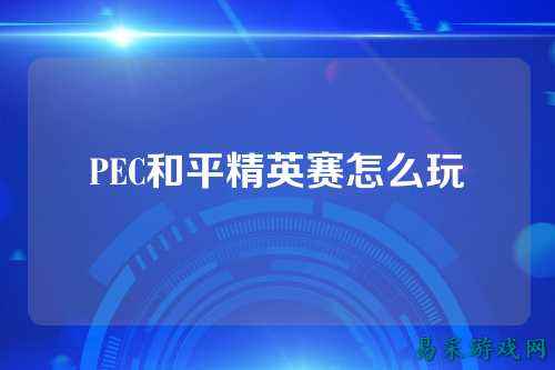 PEC和平精英赛怎么玩