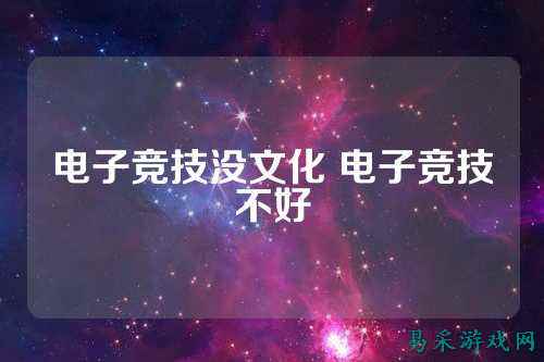 电子竞技没文化 电子竞技不好