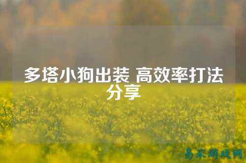 多塔小狗出装 高效率打法分享