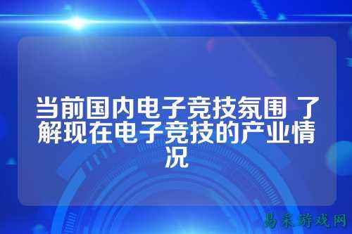 当前国内电子竞技氛围 了解现在电子竞技的产业情况