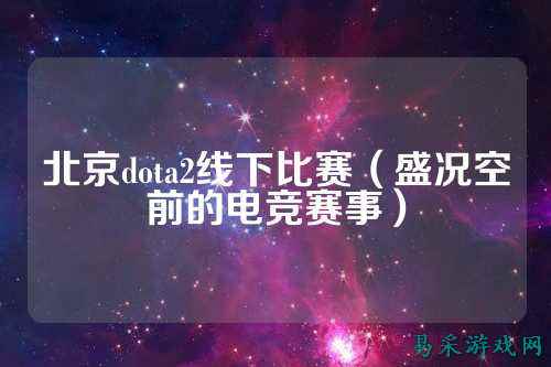 北京dota2线下比赛(盛况空前的电竞赛事)