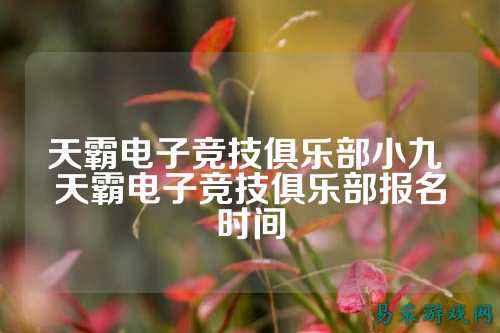 天霸电子竞技俱乐部小九 天霸电子竞技俱乐部报名时间