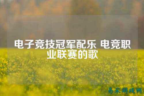 电子竞技冠军配乐 电竞职业联赛的歌
