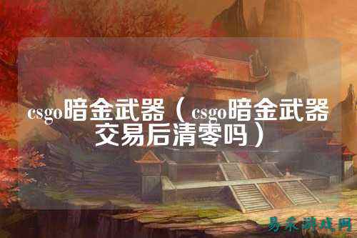 csgo暗金武器（csgo暗金武器交易后清零吗）