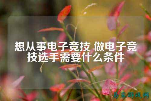 想从事电子竞技 做电子竞技选手需要什么条件
