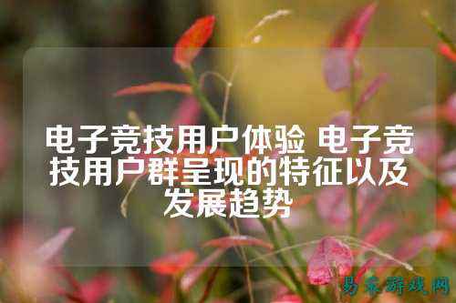 电子竞技用户体验 电子竞技用户群呈现的特征以及发展趋势