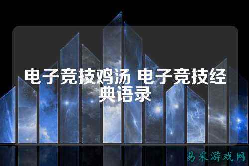 电子竞技鸡汤 电子竞技经典语录
