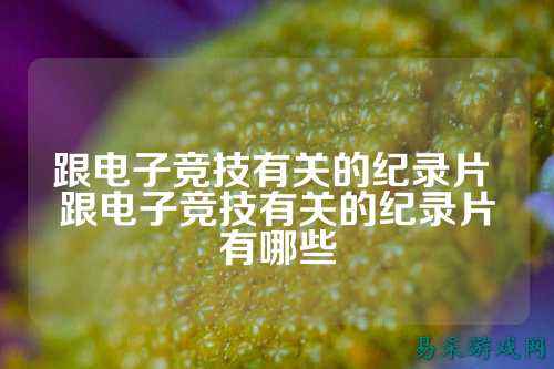 跟电子竞技有关的纪录片 跟电子竞技有关的纪录片有哪些