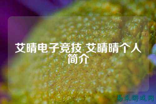 艾晴电子竞技 艾晴晴个人简介