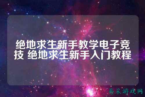 绝地求生新手教学电子竞技 绝地求生新手入门教程