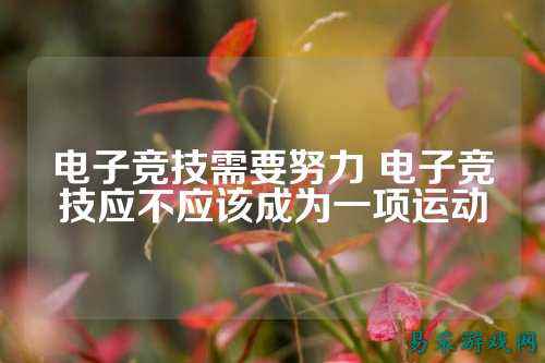 电子竞技需要努力 电子竞技应不应该成为一项运动