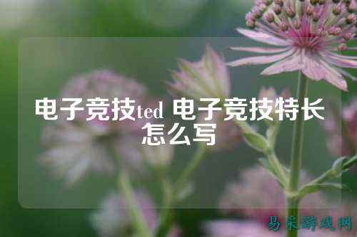 电子竞技ted 电子竞技特长怎么写