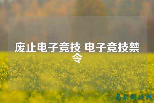 废止电子竞技 电子竞技禁令