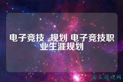 电子竞技  规划 电子竞技职业生涯规划