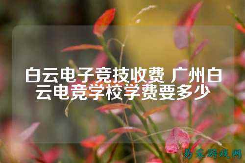 白云电子竞技收费 广州白云电竞学校学费要多少