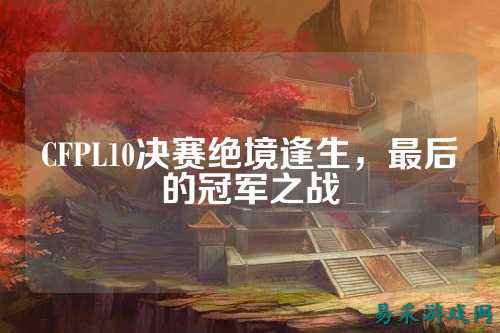 CFPL10决赛绝境逢生,最后的冠军之战