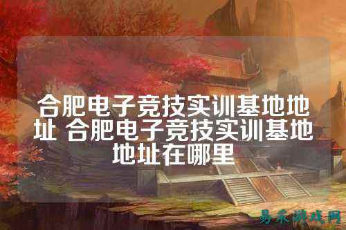 合肥电子竞技实训基地地址 合肥电子竞技实训基地地址在哪里