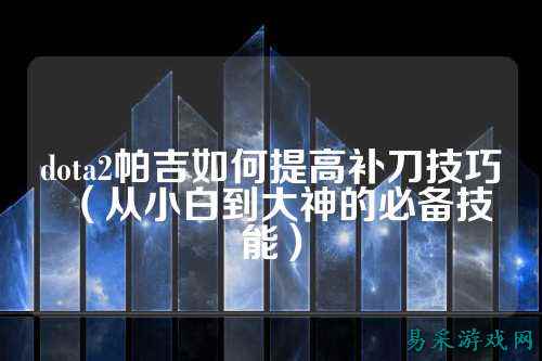 dota2帕吉如何提高补刀技巧(从小白到大神的必备技能)