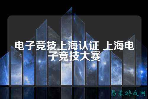 电子竞技上海认证 上海电子竞技大赛