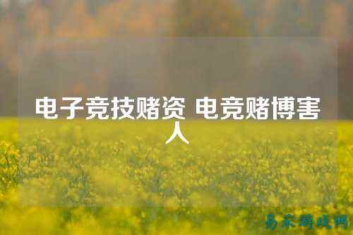 电子竞技赌资 电竞赌博害人