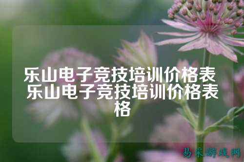 乐山电子竞技培训价格表 乐山电子竞技培训价格表格