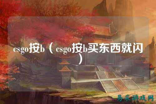 csgo按b（csgo按b买东西就闪）