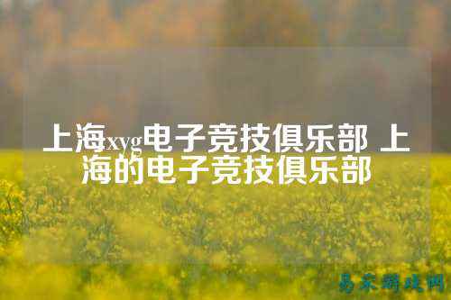 上海xyg电子竞技俱乐部 上海的电子竞技俱乐部