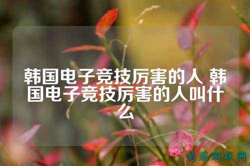 韩国电子竞技厉害的人 韩国电子竞技厉害的人叫什么