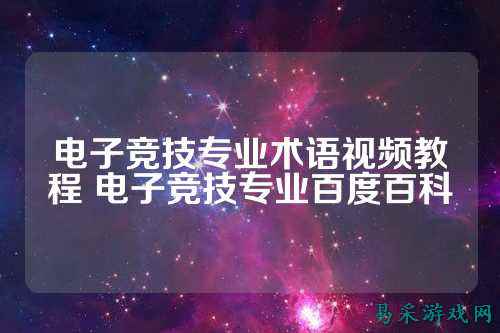 电子竞技专业术语视频教程 电子竞技专业百度百科