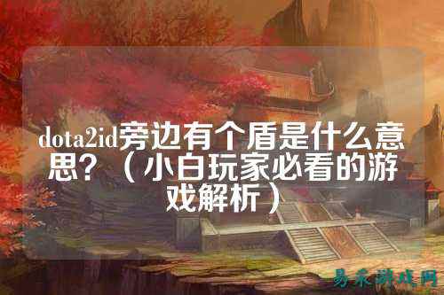 dota2id旁边有个盾是什么意思?(小白玩家必看的游戏解析)