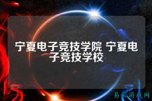 宁夏电子竞技学院 宁夏电子竞技学校