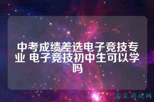 中考成绩差选电子竞技专业 电子竞技初中生可以学吗